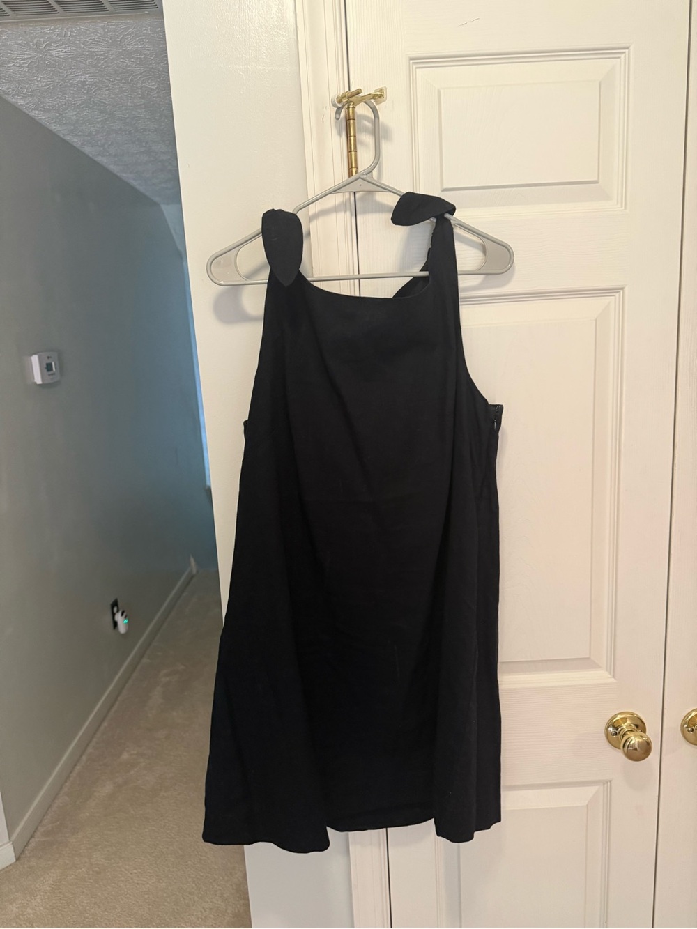 LOFT Large Black Tie-Shoulder Women's Dress